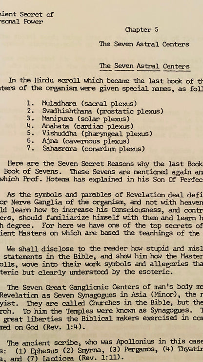 Ancient Secrets of Personal Power or Tetragrammaton — Hilton Hotema