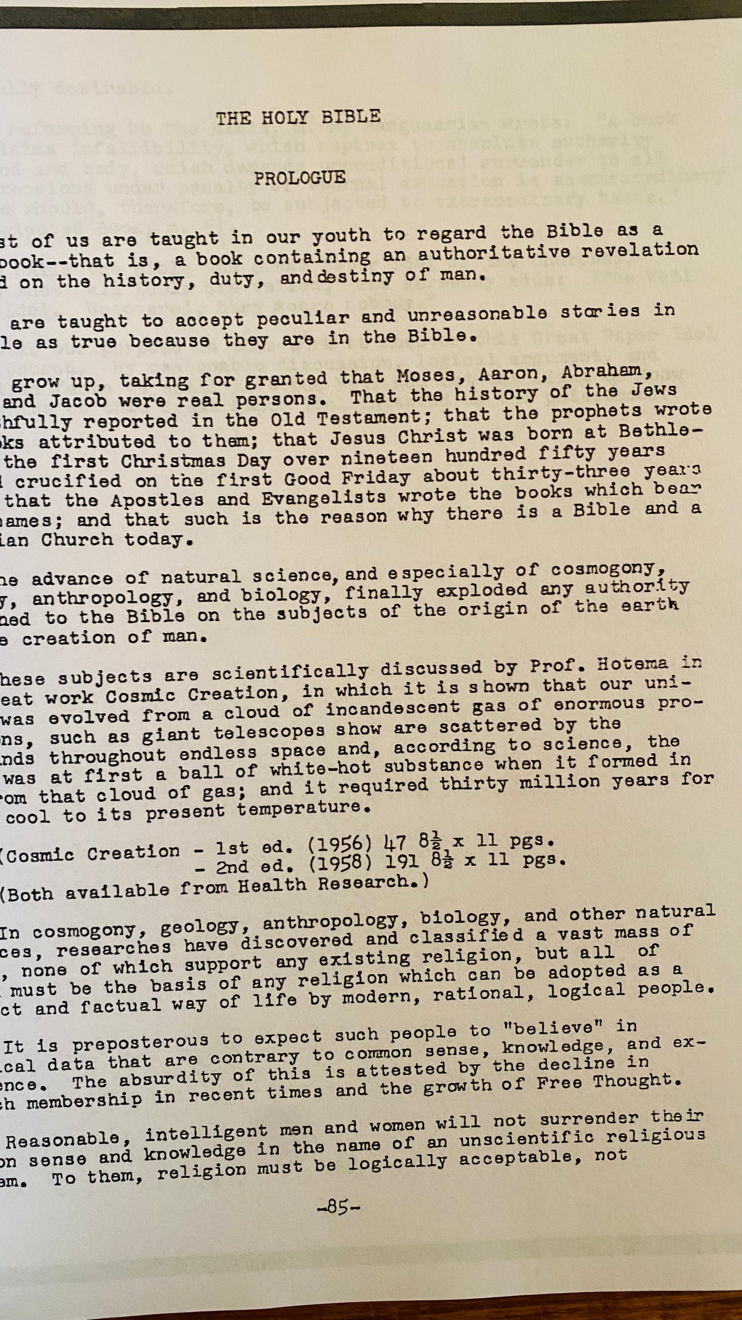 Cosmic Creation Pt. 2 (II) — Hilton Hotema
