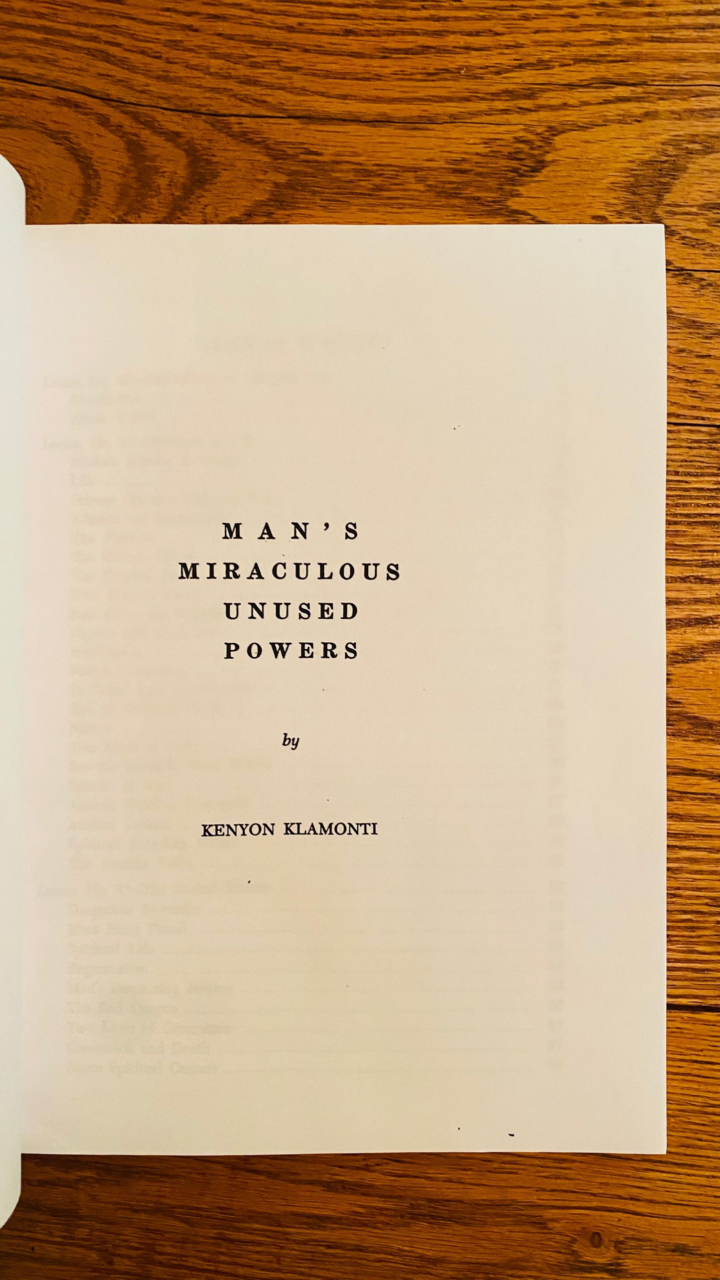 Man's Miraculous Unused Powers : Book 5 — Hilton Hotema