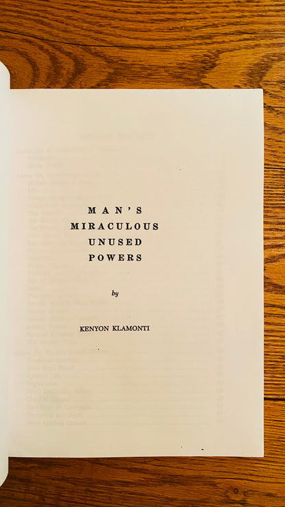 Man's Miraculous Unused Powers : Book 5 — Hilton Hotema
