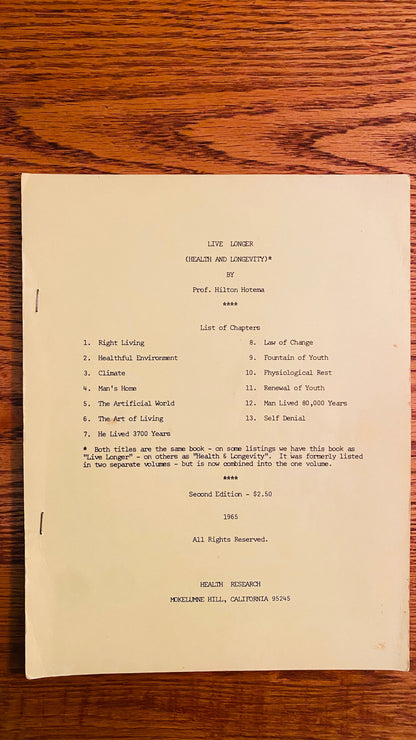 The Facts of Nutrition — Hilton Hotema