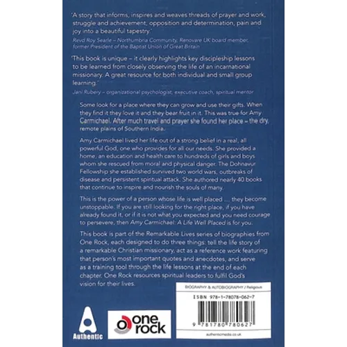 Amy Carmichael: A Life Well Placed - Paperback