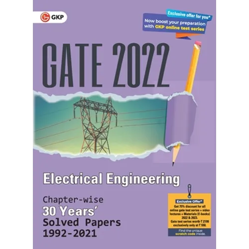 GATE 2022 Electrical Engineering - 30 Years Chapterwise Solved Paper (1992-2021) - Paperback