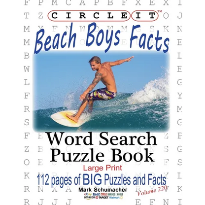 Circle It, Beach Boys Facts, Word Search, Puzzle Book - Paperback