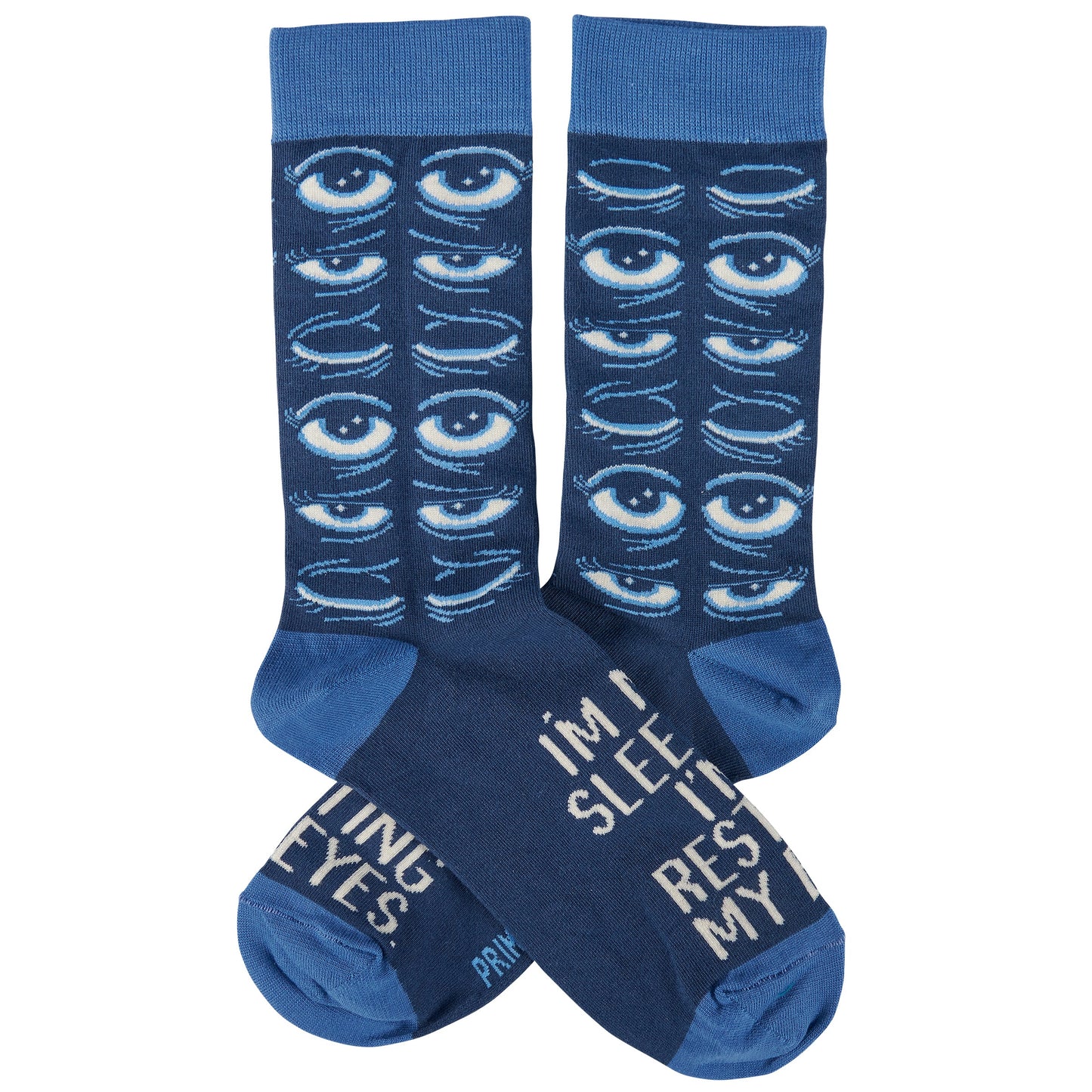 I'm Not Sleeping I'm Resting My Eyes Socks | Sleepy Tired Eyes Novelty Socks