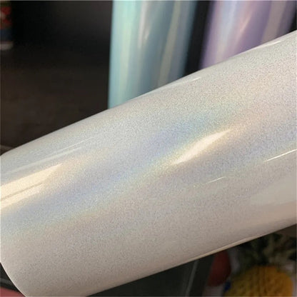 20oz Straight Skinny Blank White Stainless Glitter Tumbler Sparkle Bling Sublimation Tumbler W/Straw & lid