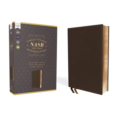 Nasb, Single-Column Reference Bible, Leathersoft, Brown, 1995 Text, Comfort Print - Imitation Leather