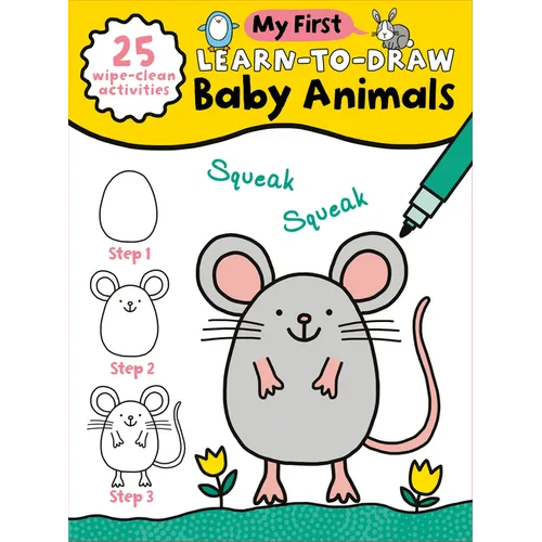 My First Learn-To-Draw: Baby Animals: (25 Wipe Clean Activities + Dry Erase Marker) - Spiral