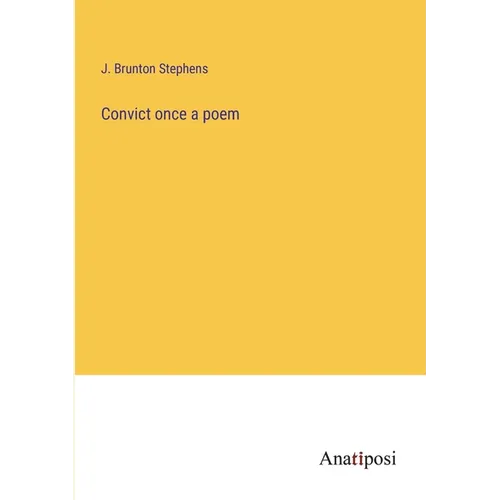 Convict once a poem - Paperback