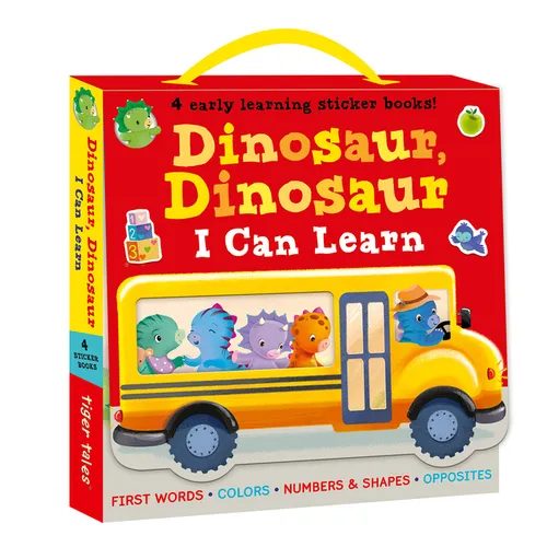 Dinosaur, Dinosaur I Can Learn 4-Book Boxed Set with Stickers: First Words, Colors, Numbers and Shapes, Opposites - Paperback