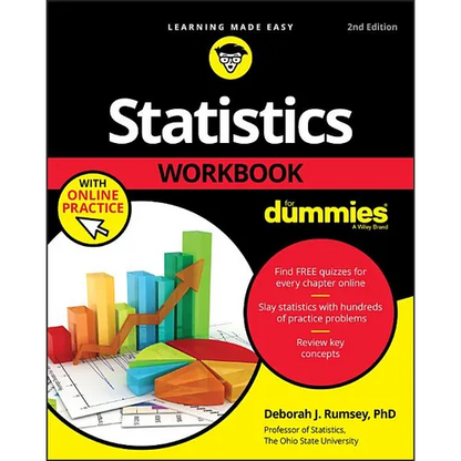 Statistics Workbook for Dummies with Online Practice - Paperback