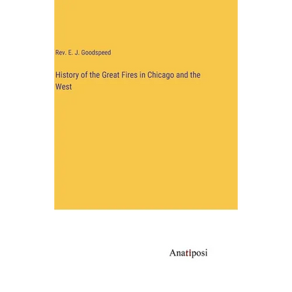History of the Great Fires in Chicago and the West - Hardcover