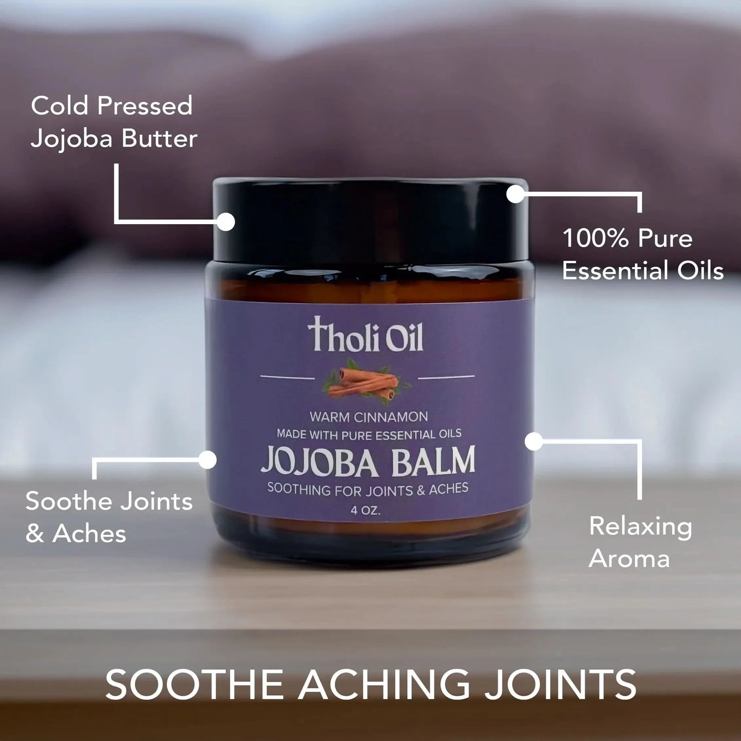 Tholi Oil Jojoba Balm - Relief from Muscle and joint aches and pains