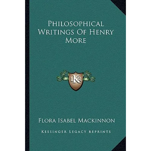 Philosophical Writings Of Henry More - Paperback