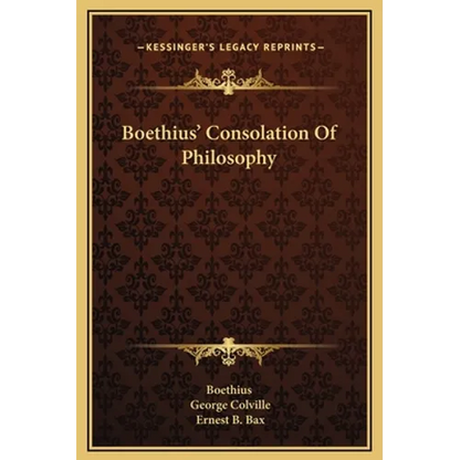 Boethius' Consolation Of Philosophy - Hardcover