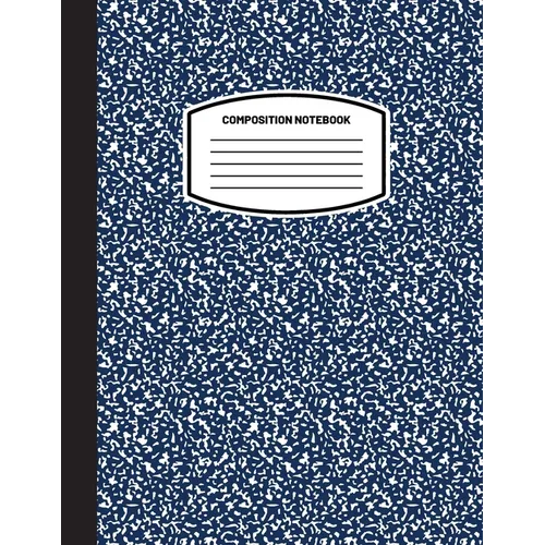 Classic Composition Notebook: (8.5x11) Wide Ruled Lined Paper Notebook Journal (Dark Blue) (Notebook for Kids, Teens, Students, Adults) Back to School - Paperback
