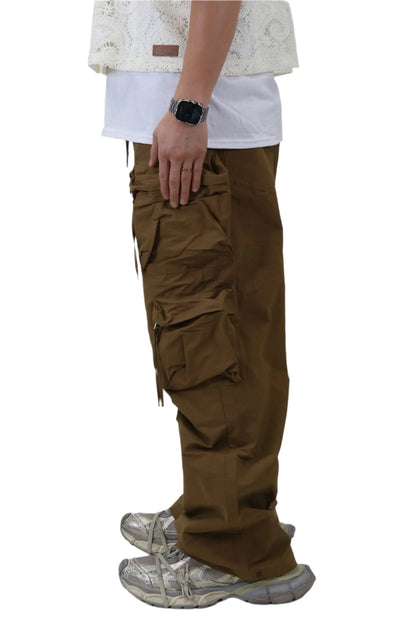 BITA FINE TWILL NYLON BAGGY FIT CARGO PANTS