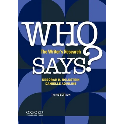 Who Says?: The Writer's Research - Paperback