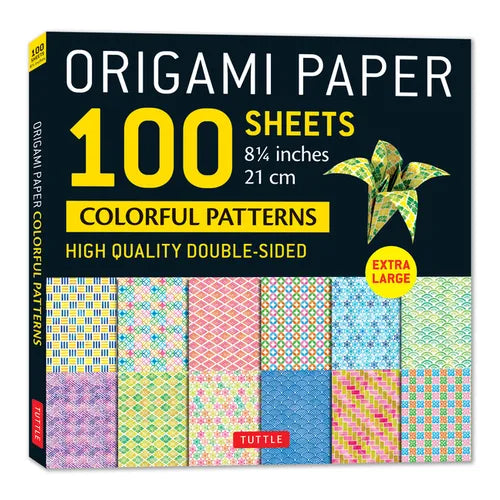 Origami Paper 100 Sheets Colorful Patterns 8 1/4 (21 CM): Extra Large Double-Sided Origami Sheets Printed with 12 Different Color Combinations (Instru - Loose Leaf