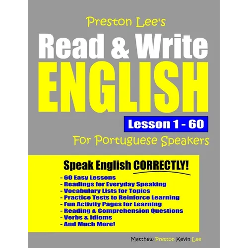 Preston Lee's Read & Write English Lesson 1 - 60 For Portuguese Speakers - Paperback