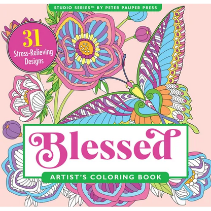 Blessed Adult Coloring Book (31 Stress-Relieving Designs) - Paperback