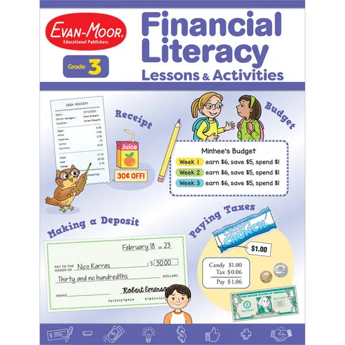 Financial Literacy Lessons and Activities, Grade 3 - Paperback