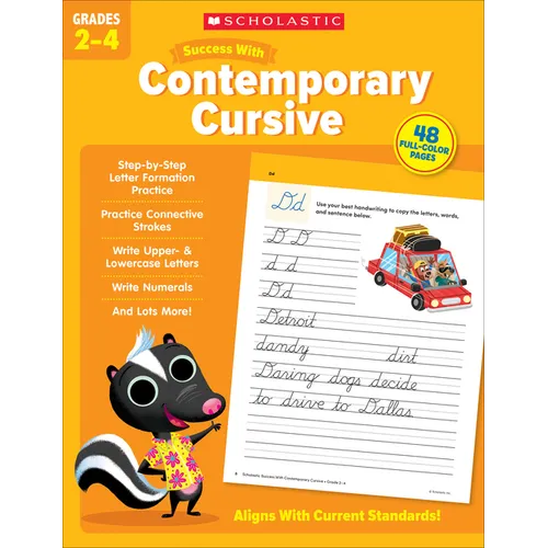 Scholastic Success with Contemporary Cursive Grades 2-4 Workbook - Paperback