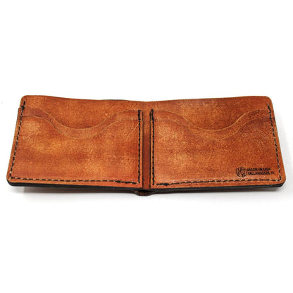 Handcrafted Saltwater Checklist Leather Bill Fold Wallet - Made to Order in USA