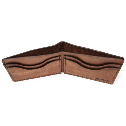 Handcrafted Saltwater Checklist Leather Bill Fold Wallet - Made to Order in USA