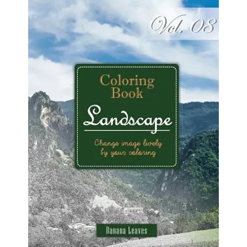 Wide Landscapes Collection: Gray Scale Photo Adult Coloring Book, Mind Relaxation Stress Relief Coloring Book Vol8: Series of coloring book for ad - Paperback