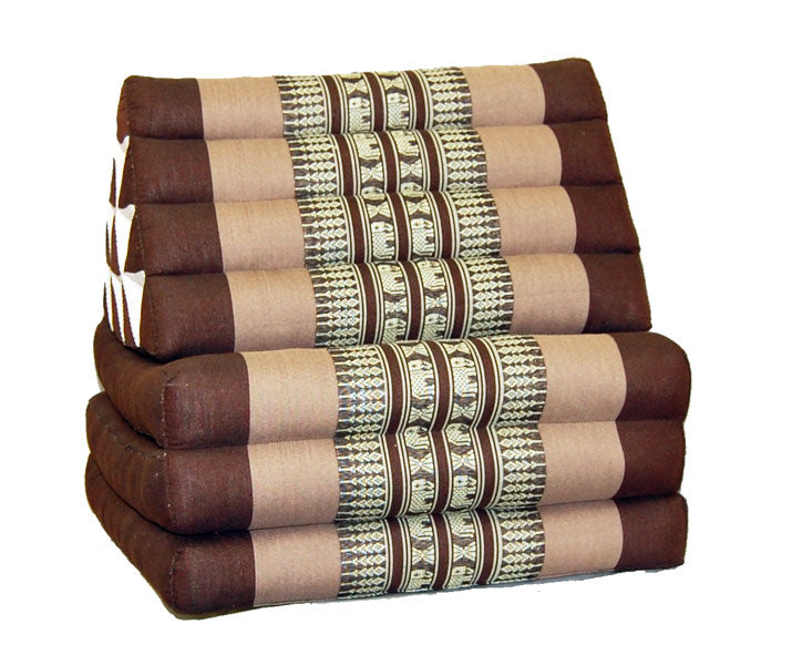Triangle Pillow Kapok Filled with 3 Fold Out Mats Product of Thailand