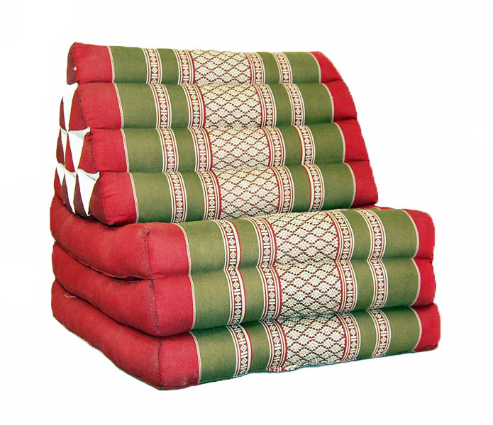 Triangle Pillow Kapok Filled with 3 Fold Out Mats Product of Thailand