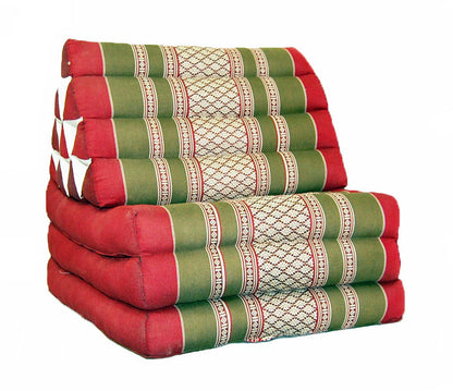 Triangle Pillow Kapok Filled with 3 Fold Out Mats Product of Thailand