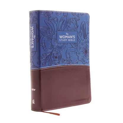 NIV, the Woman's Study Bible, Imitation Leather, Blue/Brown, Full-Color: Receiving God's Truth for Balance, Hope, and Transformation - Imitation Leather