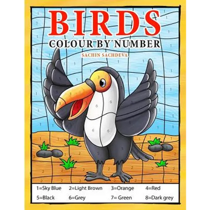 Birds: Colour by Number book for Kids and preschoolers - Paperback
