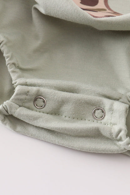 Sage camouflage deer applique bubble