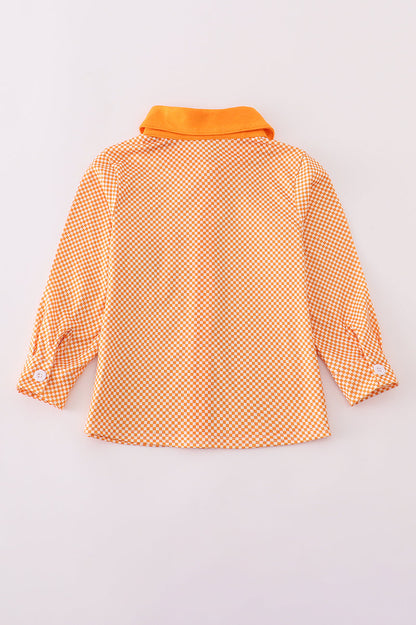 Orange Tennessee go vols applique button down shirt