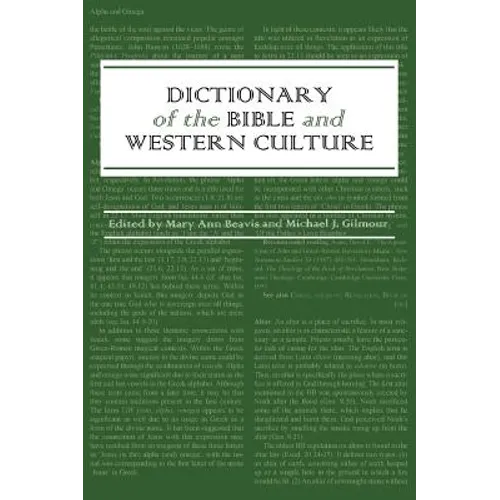 Dictionary of the Bible and Western Culture - Hardcover
