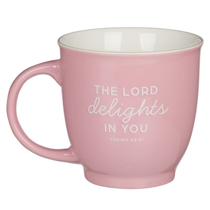 "I Love You Mom" Pink Ceramic Gift Mug (Isaiah 62:4)