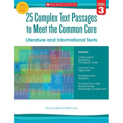 25 Complex Text Passages to Meet the Common Core: Literature and Informational Texts, Grade 3 - Paperback