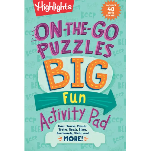On-The-Go Puzzles Big Fun Activity Pad: Kids Travel Activity Pad with Over 90 Puzzles and 40 Stickers, Road Trip Games and Car Activities for Ages 69 - Paperback