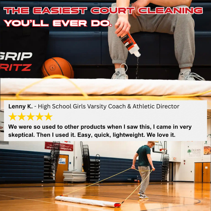 Grip Spritz Basketball Court Mop | Complete Court Cleaning System