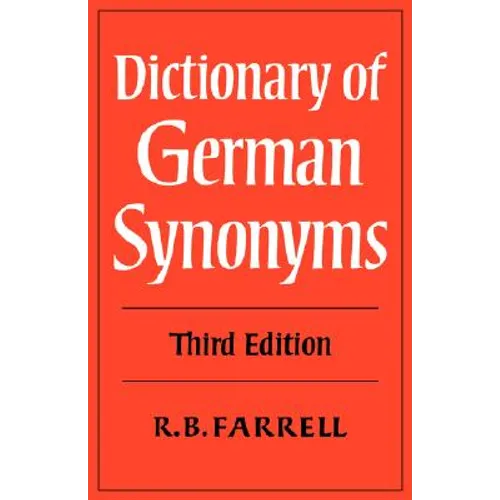 Dictionary of German Synonyms - Paperback