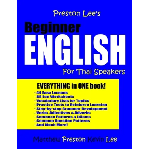 Preston Lee's Beginner English For Thai Speakers - Paperback