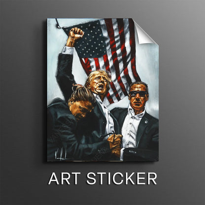 Never Surrender (White Background) - Sticker