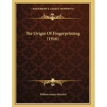 The Origin Of Fingerprinting (1916) - Paperback
