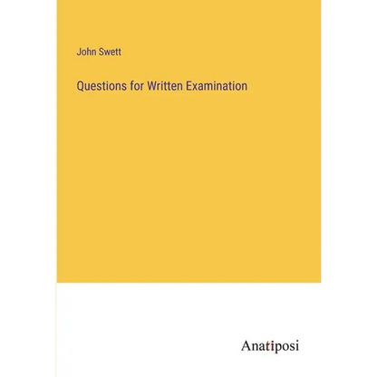 Questions for Written Examination - Paperback