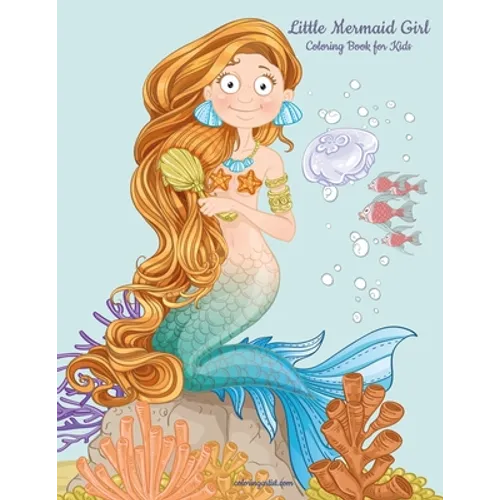 Little Mermaid Girl Coloring Book for Kids - Paperback