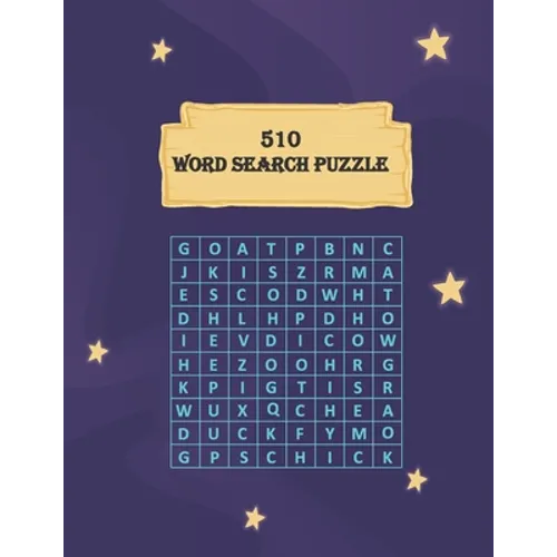 510 word search puzzle: Word Search Puzzle Activity Book with Solution for Adults, seniors and For All Puzzle Fans ( challenging brain ) - Paperback