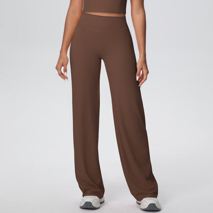 Yoga Pants Thin Skin Friendly High Waist Straight Pants Loose Thin Yoga Wear Sports Outdoor Workout Clothes